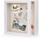 Love-KANKEI 3D Bilderrahmen 28 x 28 cm Holz Objektrahmen zum Befüllen Shadow Box Frame mit 8 Stecknadeln, Geschenk für Familie Freunde usw. (Weiß)