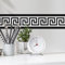 funlife Wallpaper Border Stickers, Self Adhesive Ceiling Molding Borders, Skirting Wall Waist Line for Home DIY Decorative, 10x200cm, Black White
