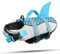 CITÉTOILE Hundeschwimmweste Hai mit Griff und Reflektierend, Schwimmweste für Kleine Mittlere und Große Hunde, Dog Life Jacket Schützen Sie Hunde beim Schwimmen im Meer/See/Fluss, Blau, M