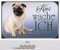 DekoDrom® Motiv Blechschild 20x30 cm mit 4 Magnete Hier wache ich MOPS Hund Haus Tier Warnschild Garten Dekoration Bar Kneipe Sammler