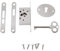 haiaxx Serrure de tiroir Vintage avec clé Antique Petite boîte serrures de Porte d'armoire raccords de Meubles Serrure de tiroir Vintage avec clé Argent