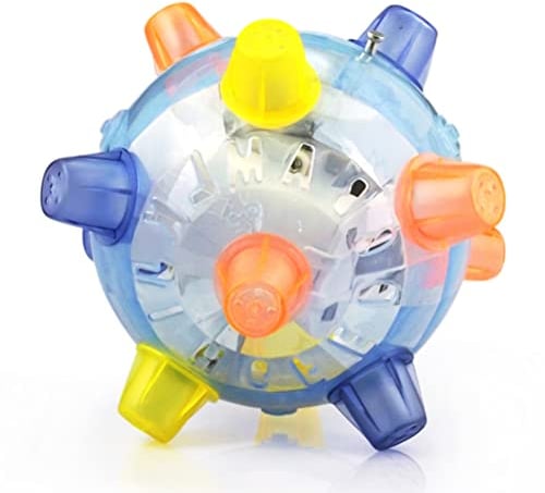 Mumusuki Haustier Glühende Hüpfkugeln, Blinkende Bälle Elastische Flash-LED-Hunde Spielzeug mit Licht und Musik für Indoor-Garten Haustiere Hunde und Katzen