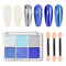 GZMAYUEN Nail Art Chrome Powder 6 Farbe Mirror Pigment Nail Glitzer Nagelpulver Aurora Chrome Nagel Puder