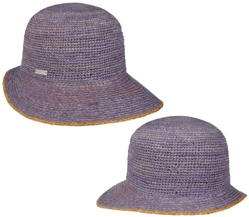 Seeberger Tascova Schute Strohhut Sonnenhut Sommerhut Damenhut Gartenhut Strandhut (One Size - lila)