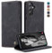 owlhold Funda para Samsung A35,Avanzado PU Piel Carcasa [Soporte Plegable][Ranura para Tarjeta][Cierre Magnético] Antigolpes Libro Funda para Samsung Galaxy A35-Negro