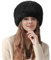 Lina & Lily Mütze Damen Winter aus Kunstfell (Schwarz)