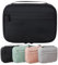 Tcdwla Organizador Cables Viaje, Bolsa Cables, Viajes Accesorios, Bolsa de Cosméticos Multifuncional, para Cables de Datos, Bancos de Energía, Tarjetas de Embarque, Papelería (Negro)