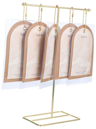 FRCOLOR Nail Art Display Holder Stand 1 Set Fake Nail Display Cards for Salon Supply
