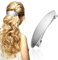 Oval Hair Barrette, 3.11x1.18in Metal French Barrette Vintage Snap Hair Clips Clamps Hair Slides Hair Grips Non-Slip Simple Hair Clasp Wedding Prom Formal Hair Accessories for Women Lady(silver)