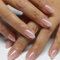 Chrome Nude Pink False Nails Almond, SXVME Chrome Press On Nails Short, Glazed Gel Fake Nails Press on, Cute Glitter Acrylic Nails Short Stiletto, Natural Stick On Nails for Women Daily & Party Wear