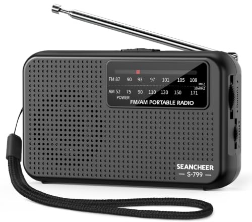 SEANCHEER S799 AM FM UKW Mini Radio Batteriebetrieben, Einfach zu Bedienen