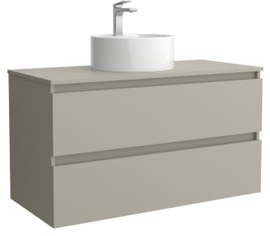 Mueble de Baño BEQUIA 100cm Gris Mate 2 cajones (Sin Lavabo)