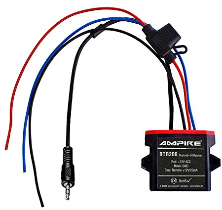AMPIRE Bluetooth Receiver mit Auto-Remote, wasserdicht, 3.5mm Klinke - BTR200