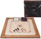 Professionelles Carrom Brettspiele 12 kg - Carrom Board 74x74 - Top ECO-Hartholz Qualität - Komplettes Set mit Offiziellen Scheiben (Carrom mit Tasche)