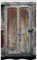 ABAKUHAUS Grunge Schmaler Duschvorhang, Power-Lokomotive-Serien, Badezimmer Deko Set aus Stoff mit Haken, 120 x 180 cm,Grau braun