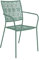 BUTLERS Gartenstuhl stapelbar -Nancy- Terrassenstuhl aus Eisen, Weiß lackiert| Indoor Outdoor Wetterfest Möbel für Balkon, Terrasse, Garten