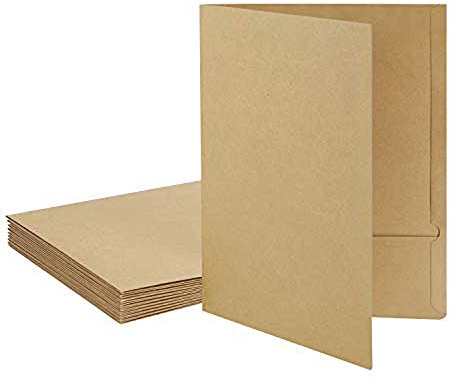 10pcs Kraftpapier Mappe Ordner Set A4 Aktenordner Aktenmappe Ringordner Ordnungsmappe Dokumentenmappe Set Dateiordner Papier Sammler für Büro Konferenz Business