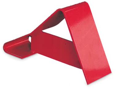 Betriebsausstattung24 LKW-Unterlegkeil - Maße (LxHxT): 35,0 x 20,5 x 12,0 cm - Farbe: Rot - Material: Stahl - Hemmschuh