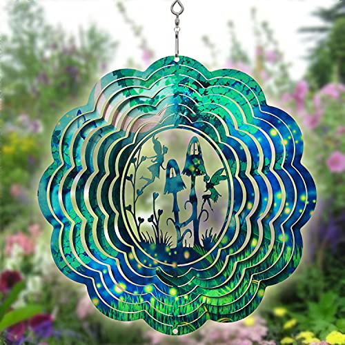 Spring Song Feengarten-Windspiel, Edelstahl, kinetische Kunst, Innen- und Außenbereich, hängende Dekoration