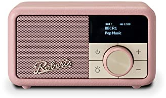 Roberts Radio Revival Petite - Radio portatile compatta con Dab-FM, Bluetooth, 20 ore di autonomia, ingresso ausiliario, radiatore passivo, Streaming, garanzia 2 anni - Rosa Scuro