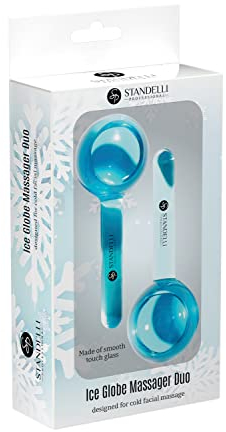 Standelli Eisroller 2 Kugeln, Eis Gesichtsroller, Eiskugeln, Facial Ice Globes, Kältetherapie mit Gesichtsmassagekugeln, Eis Roller, Gesicht Kryotherapie, strafft die Haut und reduziert Schwellungen