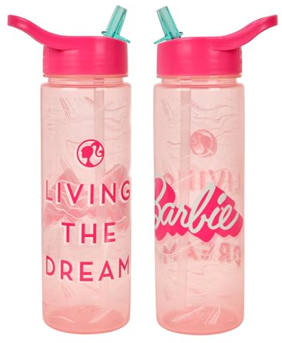 Barbie Paille à rabat Dream 600 ml – Produit officiel par Polar Gear – Réutilisable – Sans BPA – Plastique recyclable – Idéal pour l'école, la crèche, le sport, le pique-nique – Rose