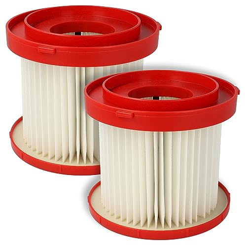 vhbw 2x Staubsaugerfilter kompatibel mit Milwaukee M12 FVCL, M18 FPOVCL, M18 VC2, M18 VC2-0 Staubsauger - HEPA Filter Allergiefilter