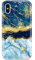 JIAXIUFEN Designed for iPhone XR Case Gold Sparkle Glitter Marble Slim Shockproof Protective TPU Soft Rubber Silicone Cover Phone Case for iPhone XR Dark Blue