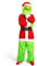 Claofoc 7 Teiliges Grinch Kostüm Erwachsene Männer Deluxe Santa Anzug Set Weihnachten Cosplay Kostüm Outfit mit Grinch Maske Handschuhe Hut Hosen Socken (M)