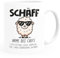 Moonworks® Tasse Geschenk Chef lustig Schaf Schäffin Geschenkidee Vorgesetzter Weihnachten Geburtstag Abschied Chef Wunschname weiß standard