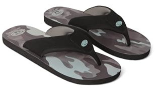 Animal Jekyl Mens Flip-Flops - Slip-on, Lightweight & Comfortable Footwear with Soft Padded upper Straps - Best for Spring Summer & Outdoors Medium Grey Adult Shoe Size 13