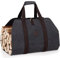 WILLOW WEAVE Kaminholz-Tragetasche, 101,6 cm L x 48,3 cm B, wasserabweisender Holzträger für Brennholz, mit gepolstertem Griff, Fronttasche und faltbarem Design, Grau