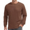 VEIISAR Men's Heavy Weight Crew Neck Long Sleeve T Shirt - Mens 100 Cotton Thick Pre Shrunk Shirts (T2L Coffee XXXL)