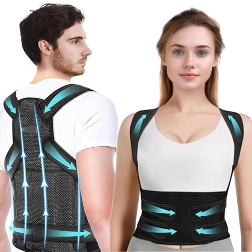 Feelyhee Geradehalter Haltungskorrektur Rücken für Damen Herren, Schultergurt Posture Corrector für Men Women, Gerader Rücken Geradehalter, Ruckenhalterung Korrektur, Camelback-Korrekturgürtel(L)