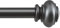 BellaHills Curtain Poles for Windows 25mm Single Curtain Rod with Classic Finials 76 to 150 cm, Adjustable Curtain Pole with Brackets Fittings Set for Living Room & Door, Pewter