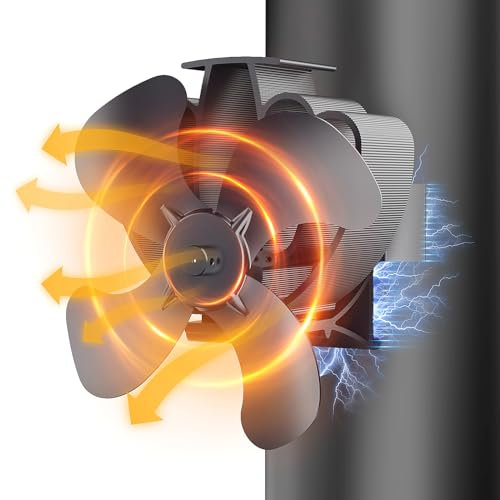 Dancial Ventola per Stufa a Legna Magnetico, ventilatore stufa da Tubo per la protezione ambientale, ventola camino, Senza corrente Silenziosa ed Efficiente Distribuzione del Calore/Stufa/Tronchi