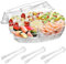 15'' Clear Ice Chilled Party Platter - Divided Serving Tray with Lid, 4 Compartments, Ideal for Cold Chilled Serving, Fruit Trays, Shrimp Cocktail, Parties