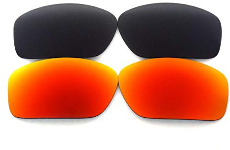 Galaxie Verres De Rechange Pour Oakley Scalpel noir et rouge polarisé 2 Paires - noir et rouge, regular