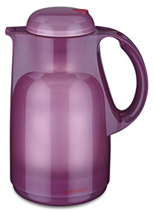 ROTPUNKT Isolierkanne 490 Hanna 1,0 l | Zweifunktions-Drehverschluss | BPA-frei - gesundes Trinken | Made in Germany | Warm + Kalthaltung | Glaseinsatz | Glossy korund