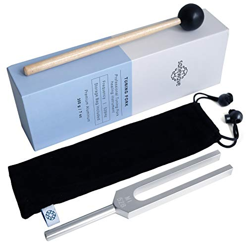 SANEWAVE 528 Hz Premium Stimmgabel Medizinisches Heilinstrument Aluminium Soft Bag Chakra Entsperrung, DNA Repair Stress Reliever