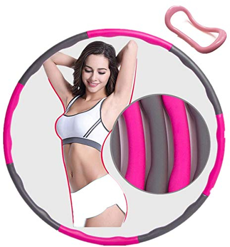 TeRuiQi Pilates Ring,Hula Hoop Reifen,Zuhause,Sport,Beintrainer,Pilatesring,8 abnehmbare Teile, 1~1,2 kg