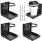 PERFETSELL 3 PCS Folding Cup Drink Holder Universal Automotive Car Cup Holders for Drinks, Car Drink Holder Stand Foldable Drinking Cup Holder with Screw for Boat Car Marine Truck Caravan (Black)
