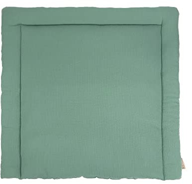 KraftKids Wickelauflage in Doppelkrepp Grün Jade, Wickelunterlage 85x75 cm (BxT), Wickelkissen