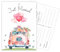 Printino® Ballonkarten Hochzeit – 50 gelochte Just Married Wunschkarten, extra leicht 2,5 g Karten, Gäste Wünsche Postkarten, Ballonflugkarten für Luftballons (Hochzeitspaar)