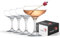 Cocktail Glasses Set of 4 (9oz/270ml). Espresso Martini Glasses, Margarita Glasses, Elegant Coupe Glasses, Long Stem Glassware