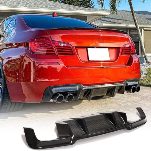 THOMIX Auto Heckstoßstange Diffusor für BMW F10 M5 2012 2013 2014 2015 2016 2017,Spoilerlippe Heckdiffusor,Auto Heckspoiler Heckstoßstange Lippe Hecklippe des Fahrzeugs Auto Zubehör