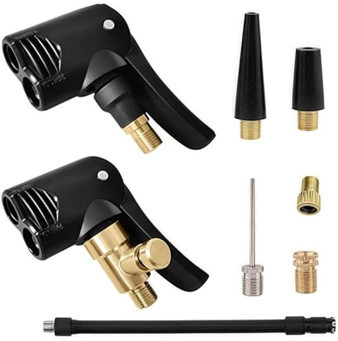 ANBOO 8 Stück Französisches Ventil Adapter Autoventil Auf Französisches Ventil, Reifenfüllventil Anschluss Reifenfüller Schlauch,Ventilverlängerung Ventil Set, Aufblaszubehör Für Auto, Fahrrad, Moto