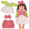 Kleidung Outfits für Baby Puppen, Puppenkleidung für Babypuppen, Kleidung Bekleidung Outfits für Baby Puppen, Puppenkleider Set mit Mantel Stirnband Puppenzubehör für 35-45 cm New Born Baby Puppen
