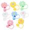 ABOOFAN 8 Pièces Pailles à Cocktail Étiquettes De Lunettes De Fête Petites Couvertures En Paille Pailles Souples Dessus De Paille Charmes De Paille De Paille Fleurs Gel De Silice