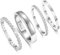 KENIY 4 Stück Silber Ringe Frauen Stapelringe mit Zirkonia 925 Silber Ringe Set Ring Silber Damen Fingerring Daumenringe Verlobungsring Schmuck